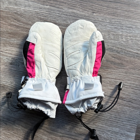 Swamy tri plex mittens Set - White and Pink size (7/8) - Picture 2 of 6